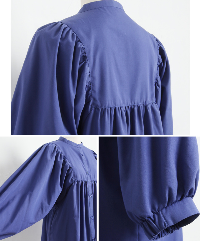 ブザムヨークギャザーブラウス