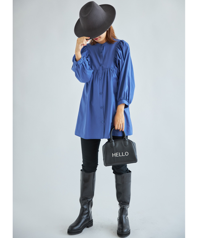 ブザムヨークギャザーブラウス