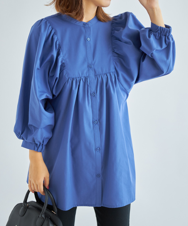 ブザムヨークギャザーブラウス