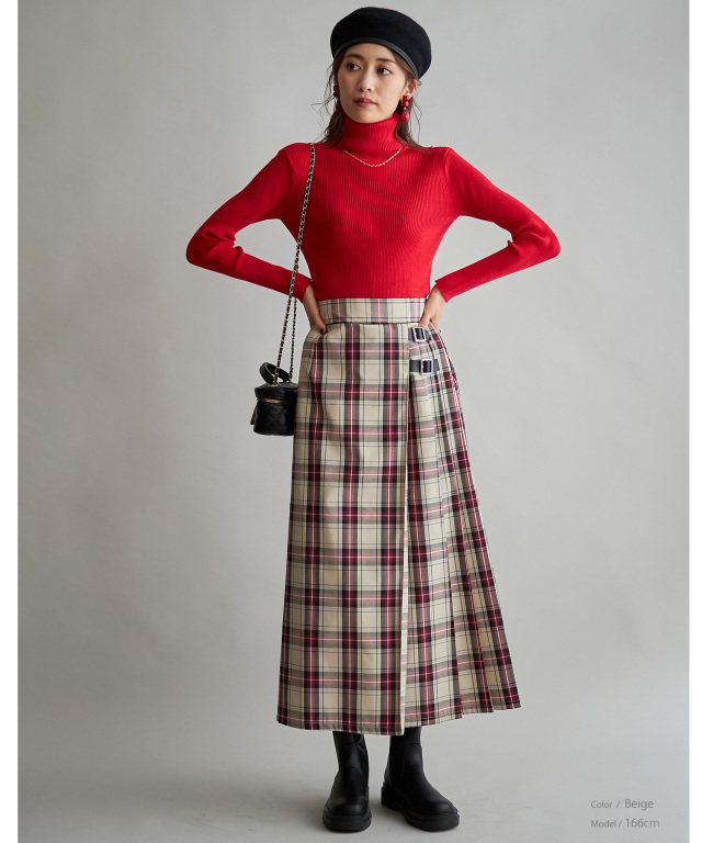 タータンチェックスカート 