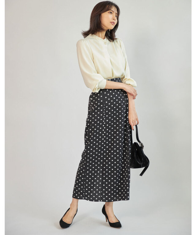ドットタイトロングスカート　※一部店舗のみ入荷/#05 ブラック