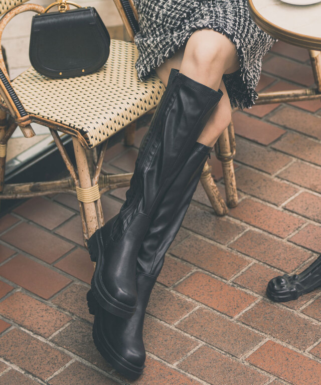 【石井亜美さん着用】ストレッチロングブーツ※一部店舗のみ入荷