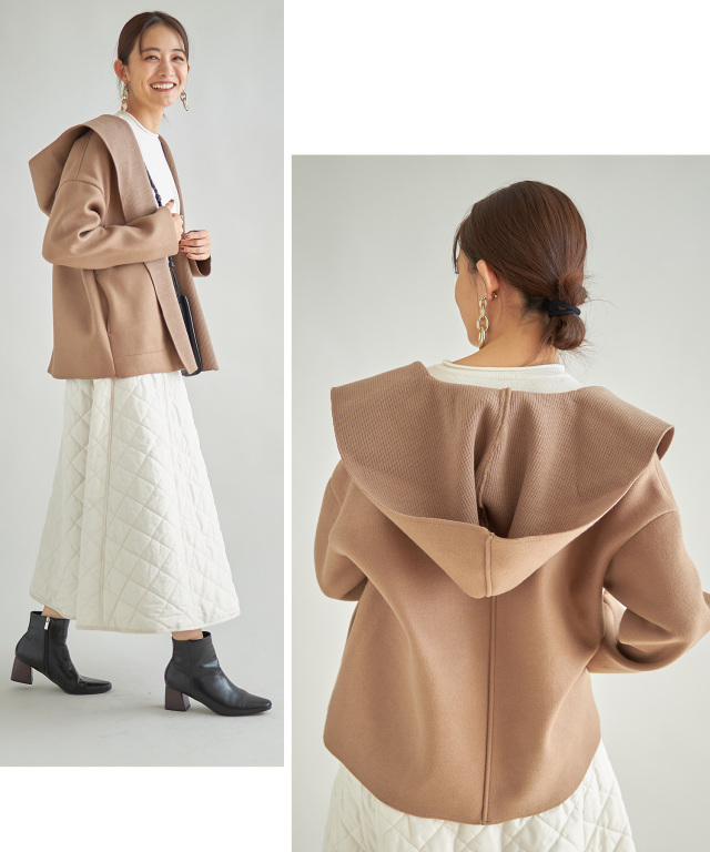 国内配送【HERNO】リバーシブル MONOGRAM タフタジャケット ニットダブルフェイスジャケット※一部店舗のみ入荷