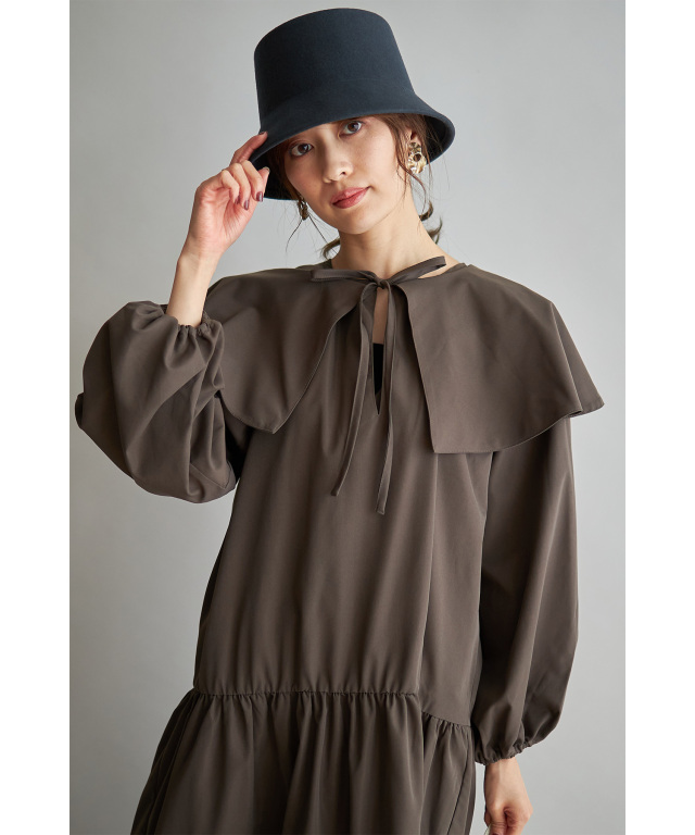WEB限定】ビックカラーティアードワンピース