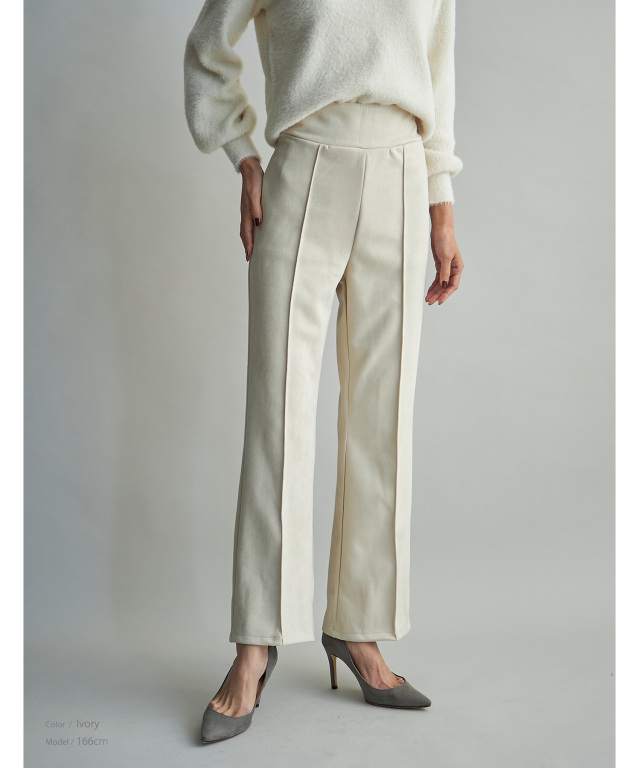 ポンチスウェードセミフレアパンツ