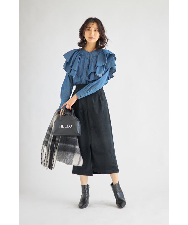 45R ウェルコーデュロイの山スカート 45R12ウェルコーデュロイの908ジョッパン: WOMEN｜45R