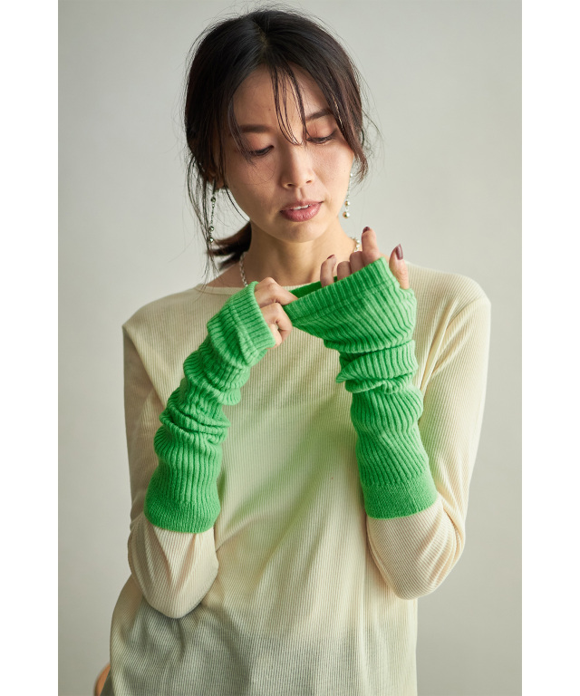 カラーリブアームウォーマー