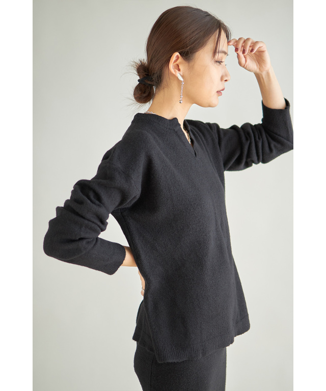 長袖 ニット パンツ セットアップ トリミング ブラック 1585-2 楽天市場】ニットセットアップ レディース 春 秋冬服 長袖