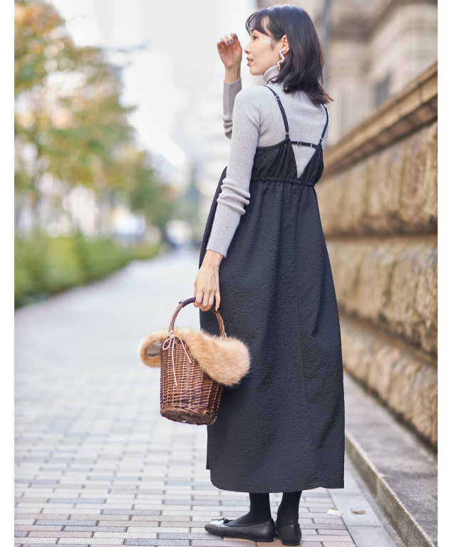 WEB限定】フクレジャガードキャミワンピース