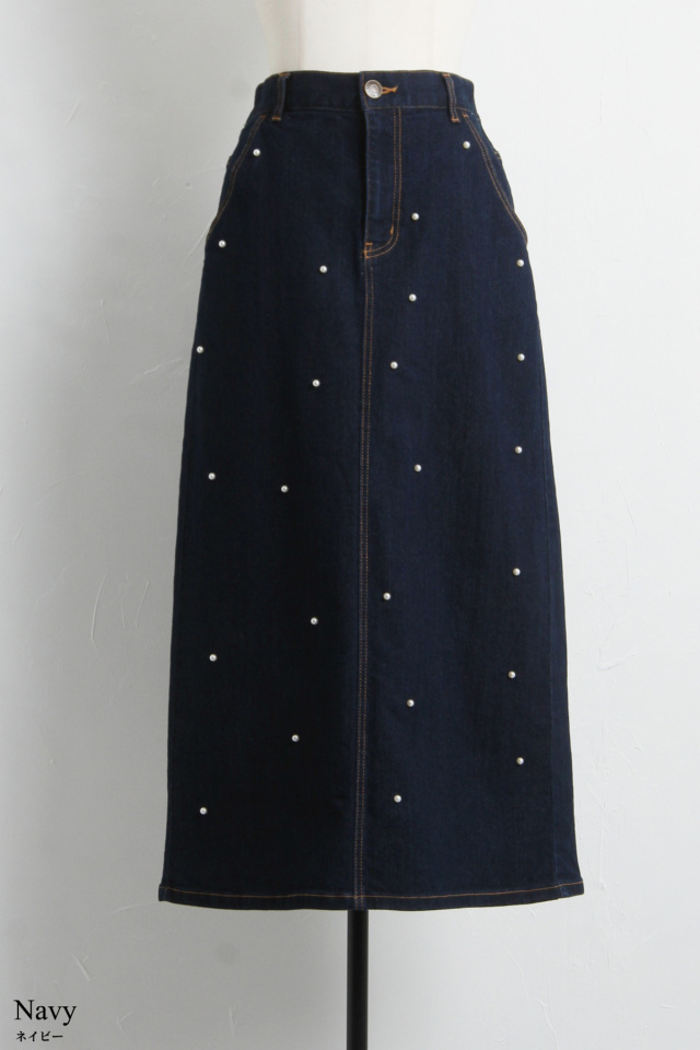 あちゃちゅむ 定価¥23000 パールデニムスカート 145-170690.jpg