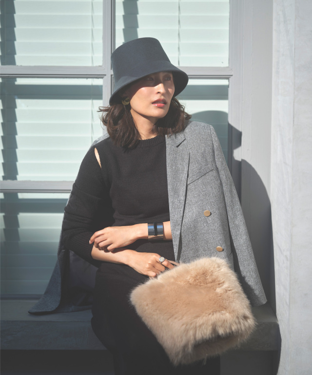 [新品] russet ラシット　リアルファー　かごバッグ　ANAYI イエナ 新品] russet ラシット リアルファー かごバッグ ANAYI イエナ