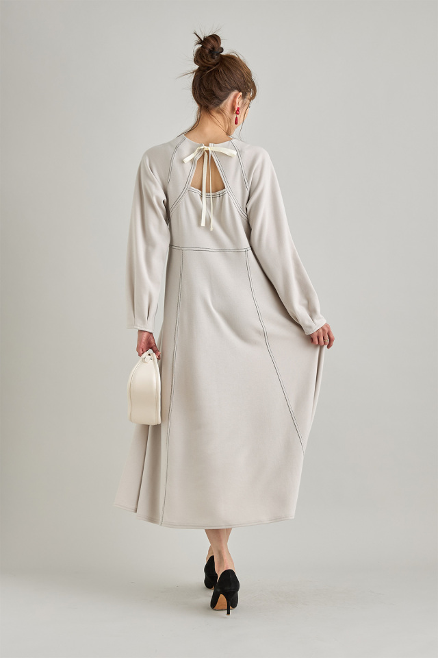 WEB限定】配色ステッチワンピース