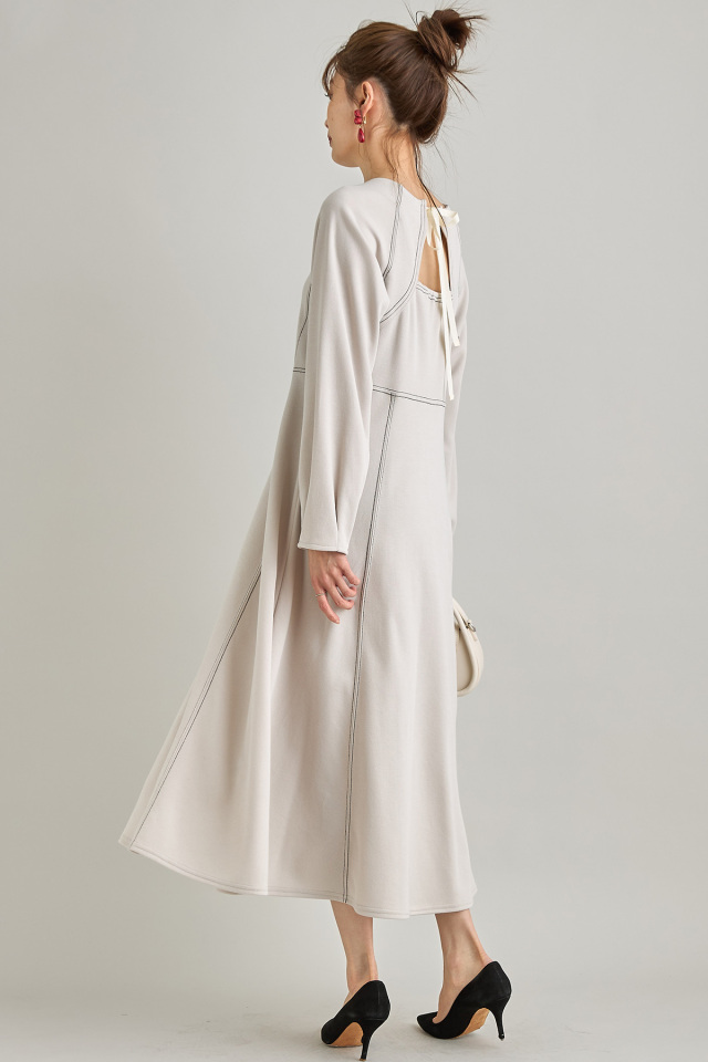 WEB限定】配色ステッチワンピース