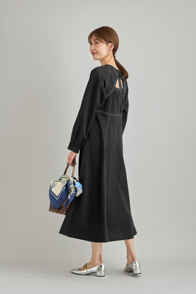 WEB限定】配色ステッチワンピース