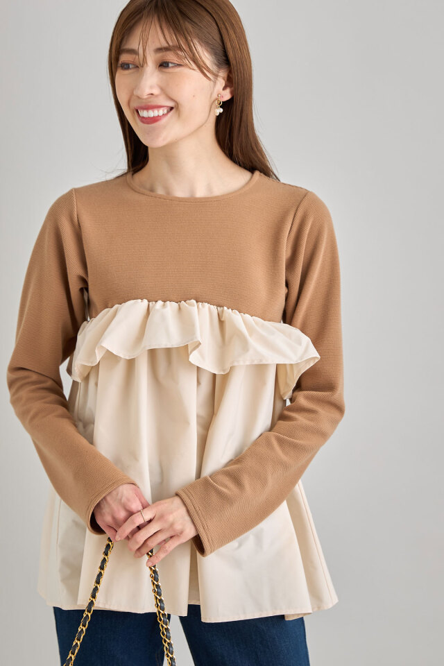 【WEB限定】カットフリルプルオーバー
