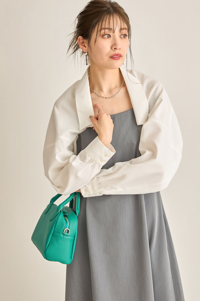 45rpm umii908 七分袖 ボレロ ジャケット linen サイズ1 WEB限定】コットンボレロシャツ