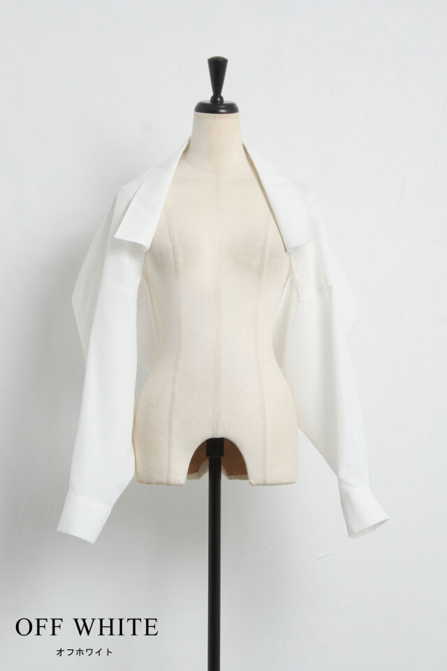 45rpm umii908 七分袖 ボレロ ジャケット linen サイズ1 WEB限定】コットンボレロシャツ