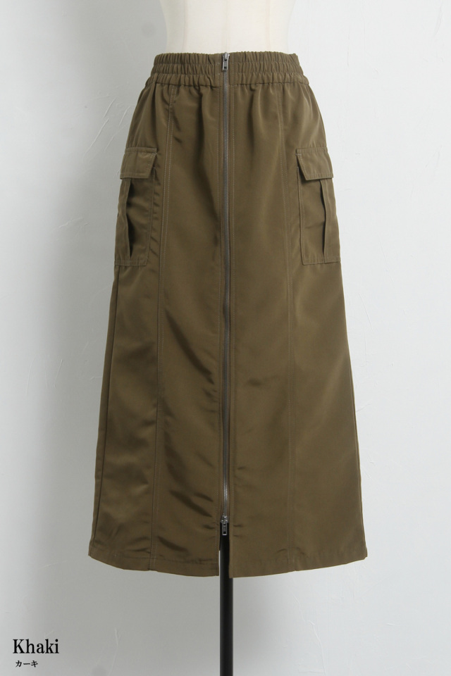 WEB限定】フロントジップカーゴスカート