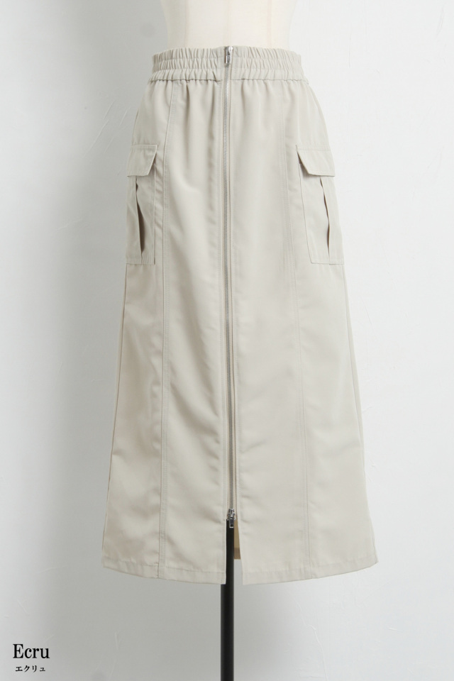 WEB限定】フロントジップカーゴスカート