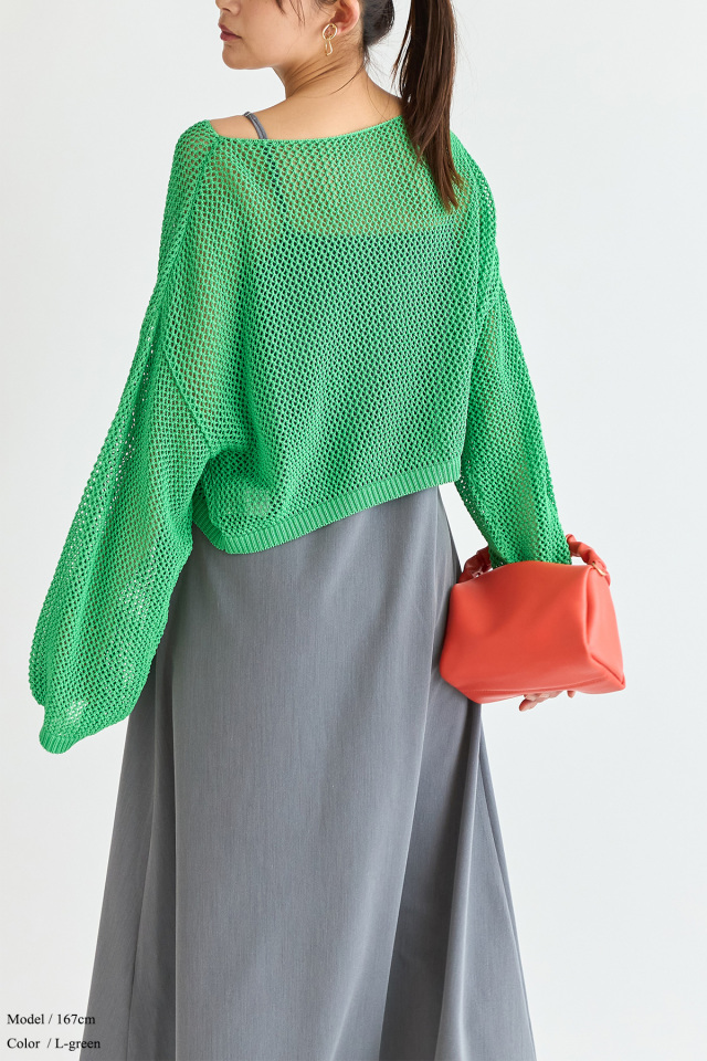 メッシュショートトップス