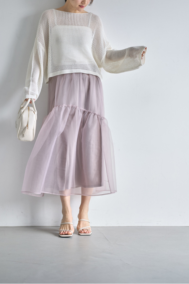 メッシュショートトップス