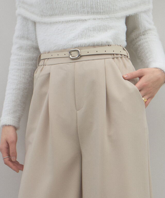 epa エパ　ツイルワイドパンツ ベージュ ツイルワイドパンツ