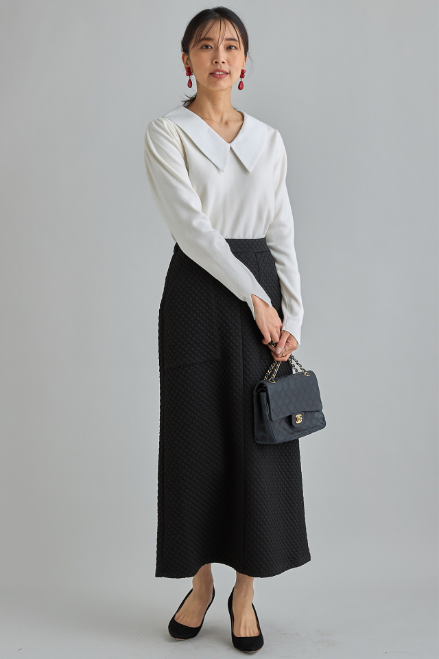 ダイヤ柄キルティングスカート※一部店舗のみ入荷