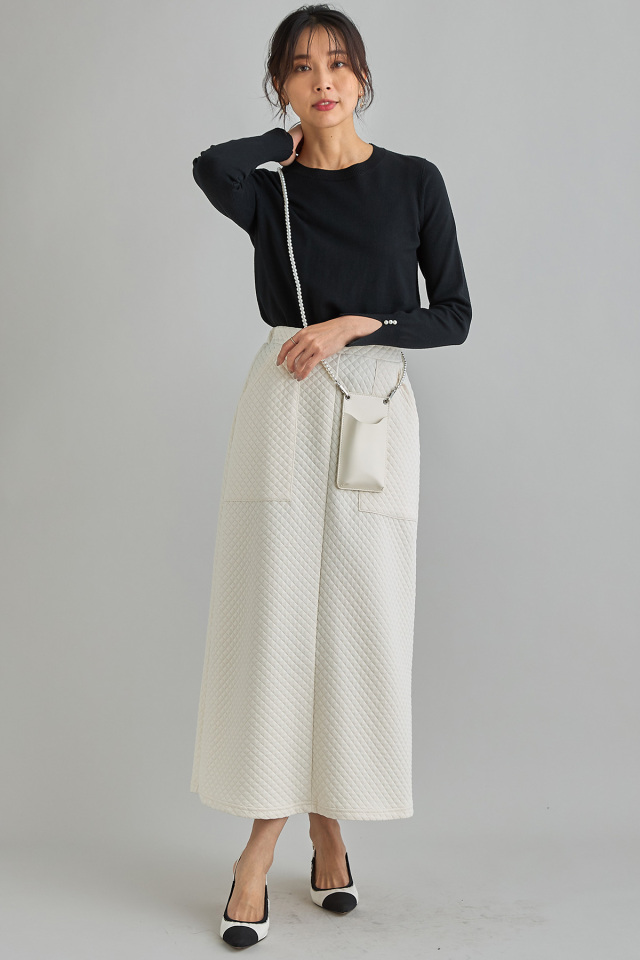 12月28日オフィシャルサイト限定再販！ダイヤ柄キルティングスカート