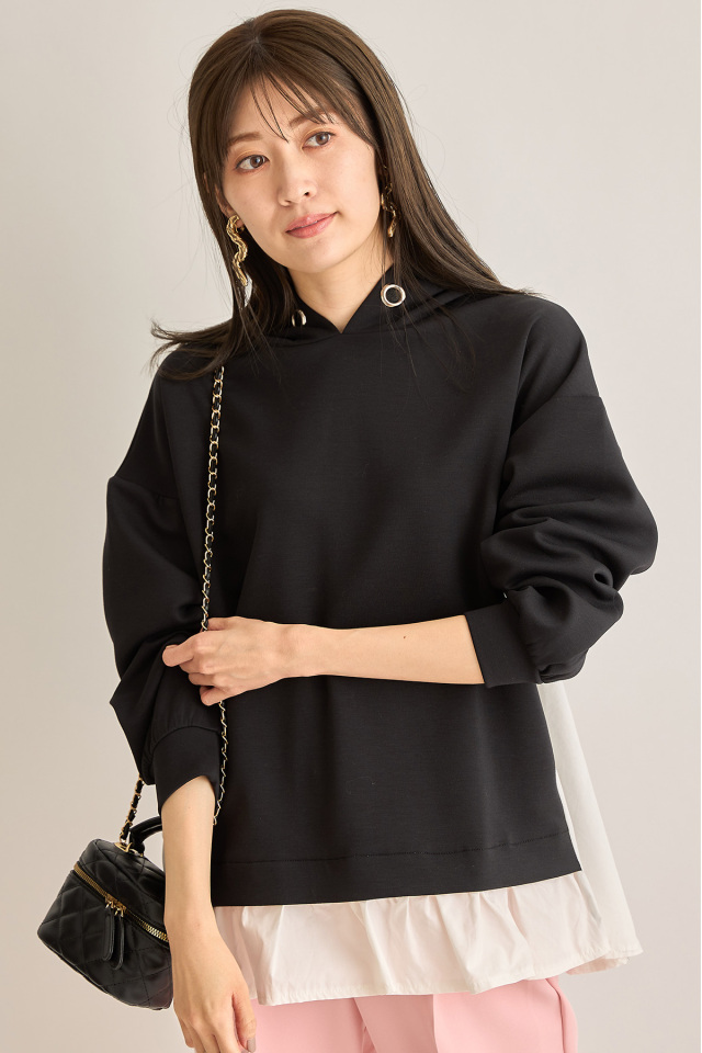 中古美品　レイヤード風プリントプルオーバー　BLANC basque 中古美品 レイヤード風プリントプルオーバー BLANC basque
