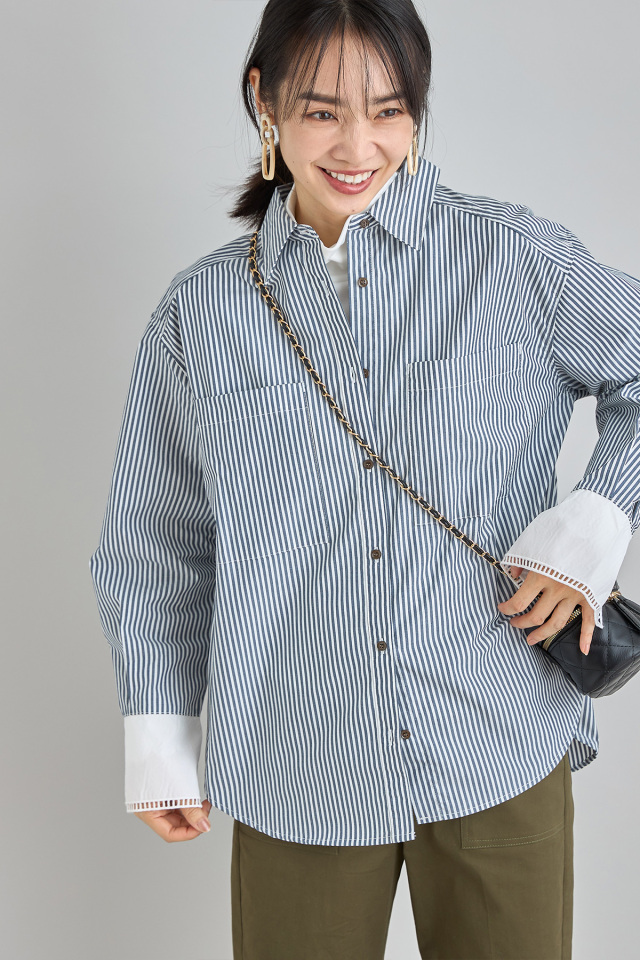 撥水加工カフスデザインシャツ