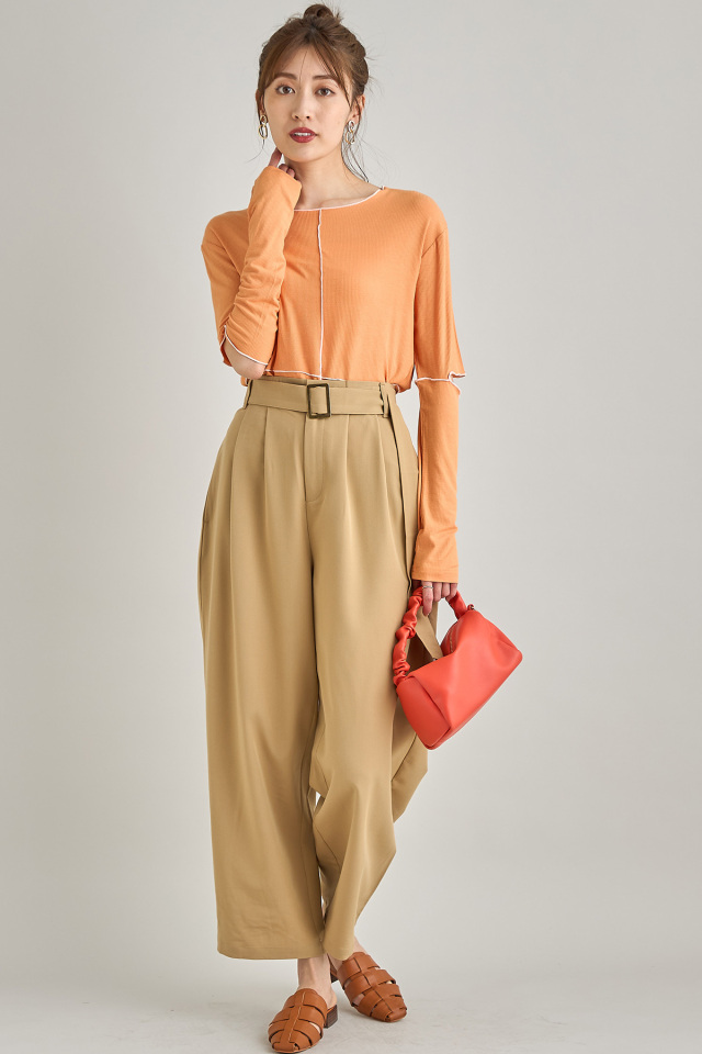 ツータックベルトパンツ｜TWO TUCK BELT PANTS main image 0