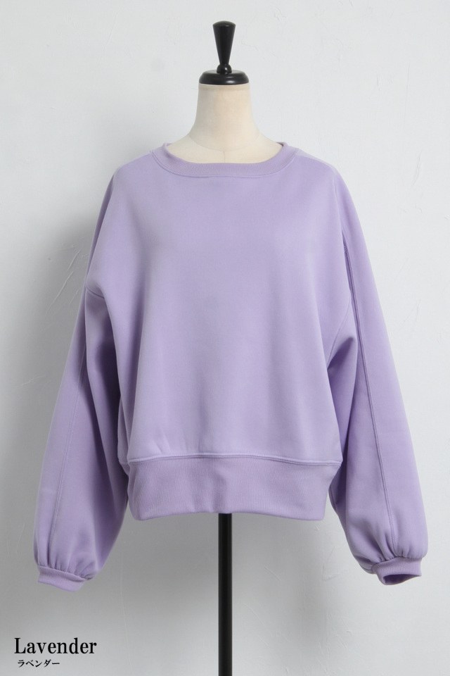ふわ軽裏起毛スウェットラグランプルオーバー