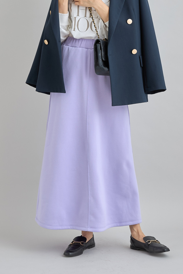 ふわ軽裏起毛スウェットサイドリブスカート※一部店舗のみ入荷