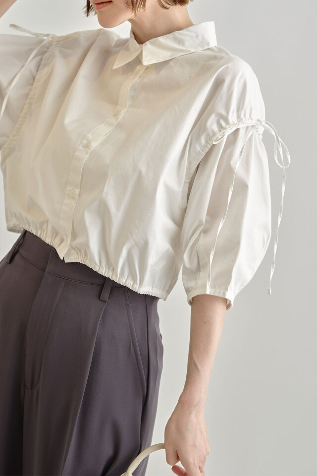WEB限定】袖リボンブラウス