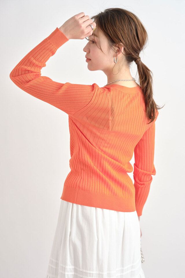 サマーワイドリブニットカーディガン※一部店舗のみ入荷