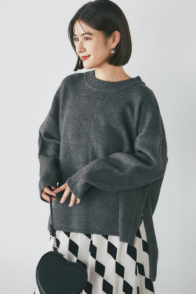 前後差スリットニットプルオーバー※一部店舗のみ入荷 深スリットプル