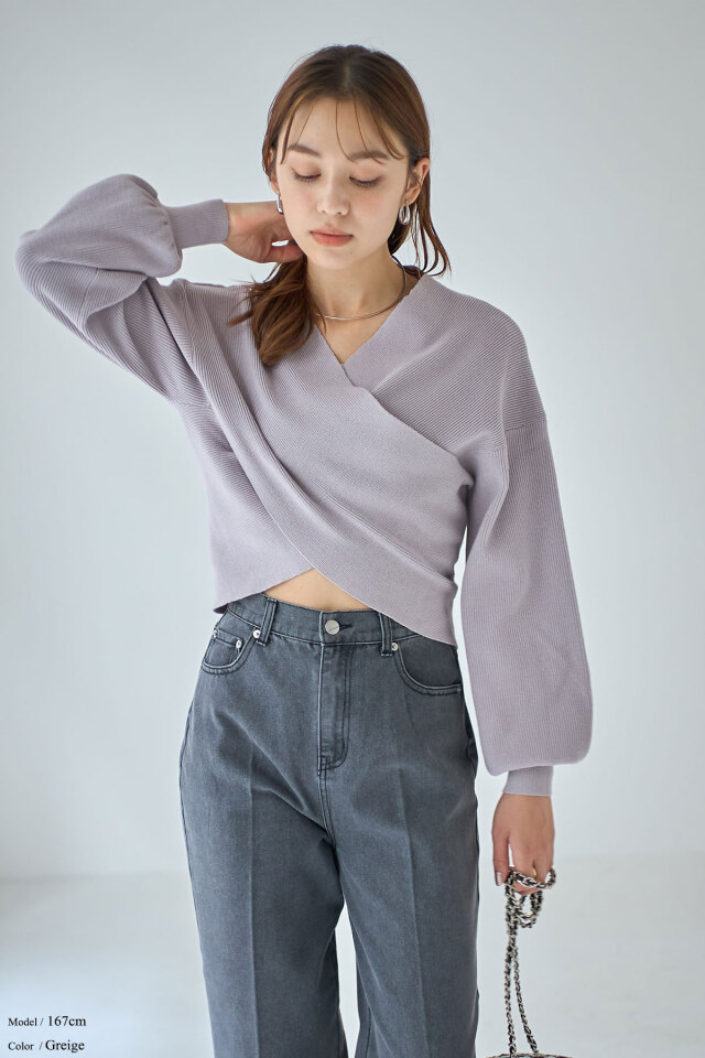 ヨーガンレール カシュクールニットトップス くじか