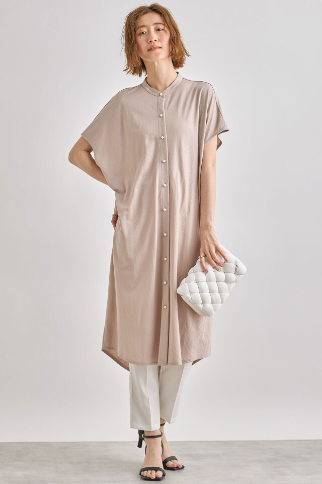 【WEB限定】パールボタンカットワンピース