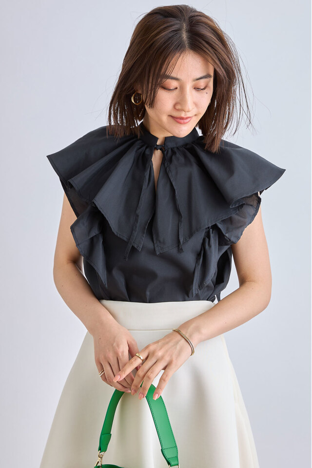 WEB限定】ダブルフリルブラウス 