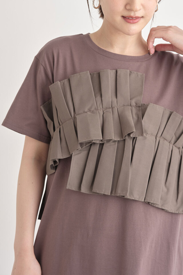WEB限定】フリル付きカットワンピース