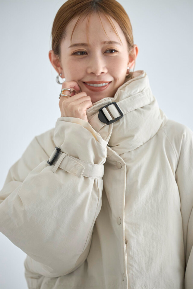 スタンドベルトフェイクダウンジャケット※一部店舗のみ入荷