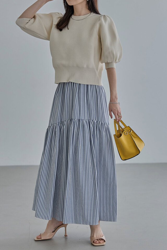 WEB限定】サッカーストライプスカート