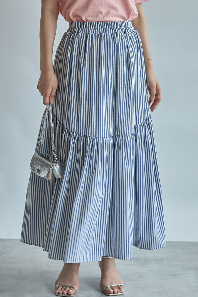 WEB限定】サッカーストライプスカート