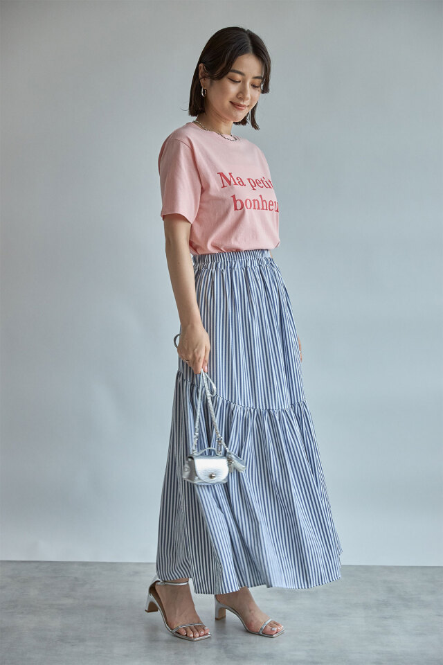 WEB限定】サッカーストライプスカート