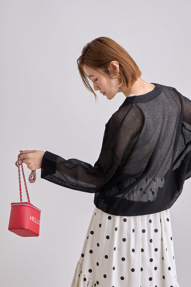 バリエニットカーディガン スナイデル SNIDEL 【WEB限定/ROSE Collection】モチーフボタンニット