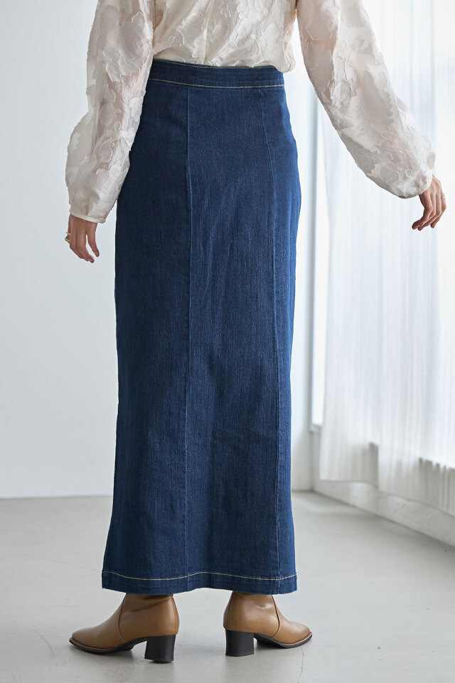 WEB限定】リサイクルデニムタイトスカート