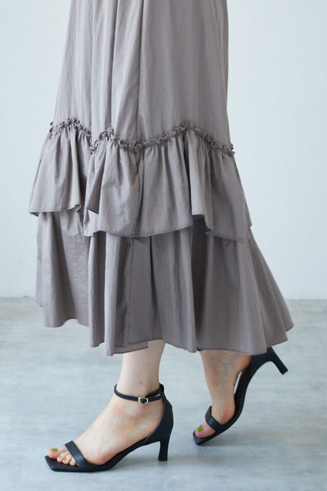 WEB限定】ギャザーフリルティアードスカート