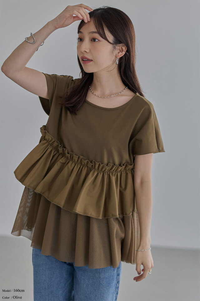 くまさん様 フリル ティアードトップス ダブルティアードセットアップ ｜ LIZ LISA（リズリサ）公式通販