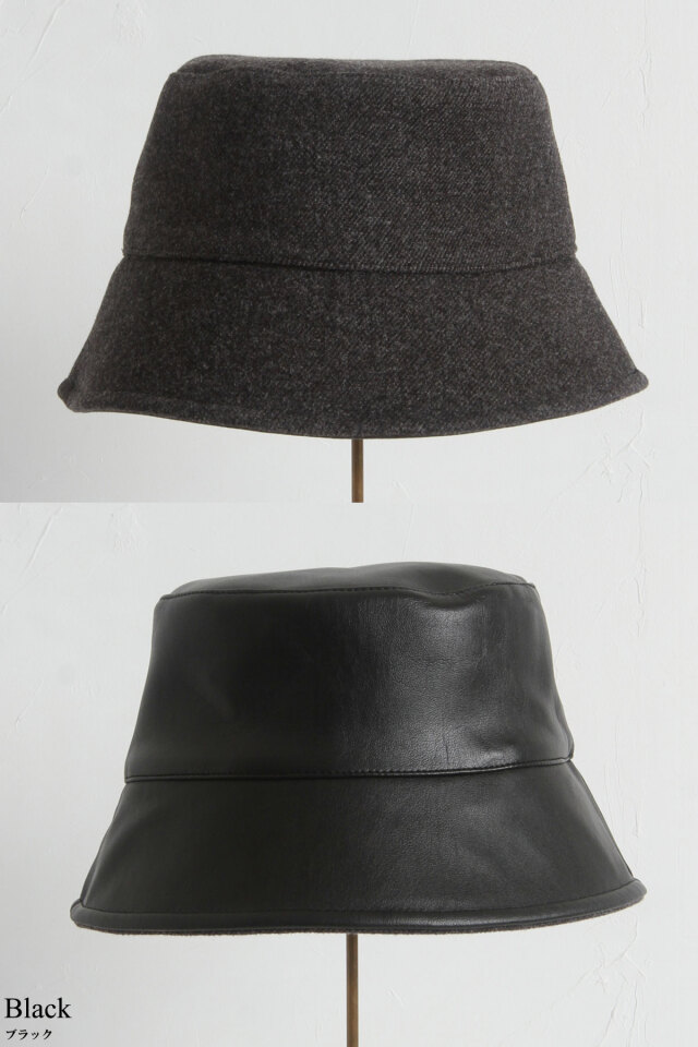 フェイクウールリバーシブルバケットハット※一部店舗のみ入荷