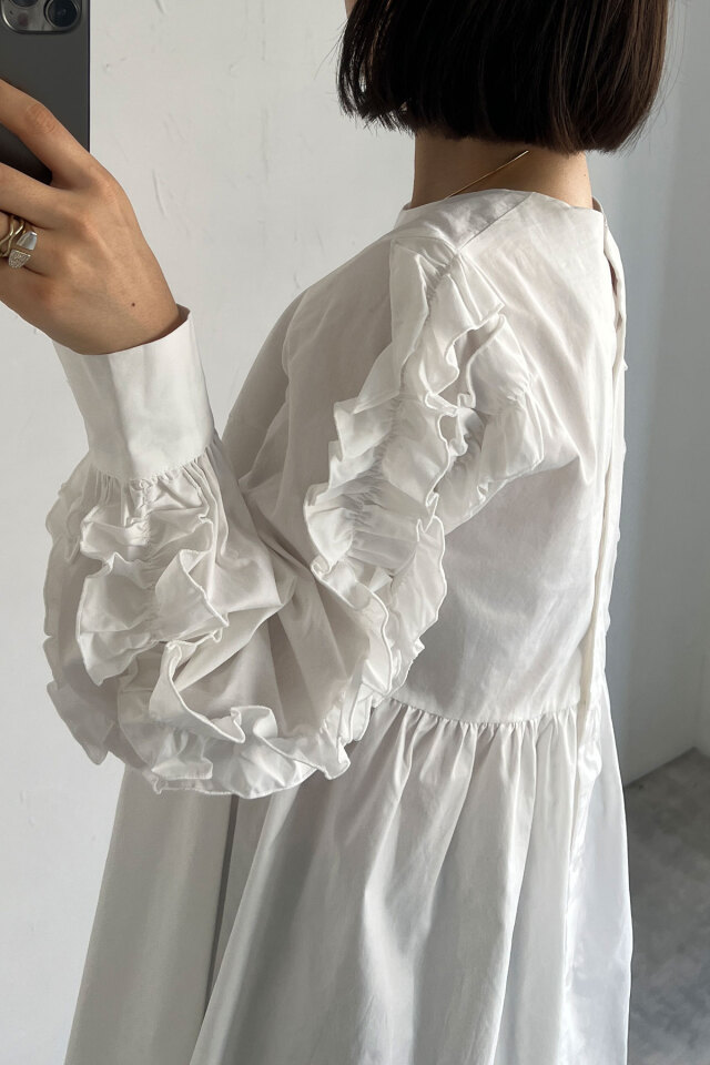 WEB限定】袖フリルチュニック 